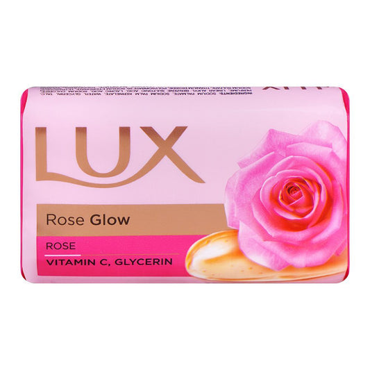 Lux Rose Glow Vitamin C and Glycerin Soap, 98g - Front View