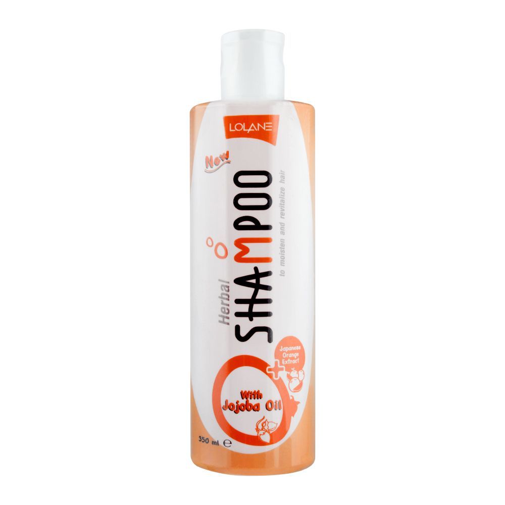 Lolane Jojoba Oil + Japanese Orange Extract Herbal Shampoo, 350ml - Front View