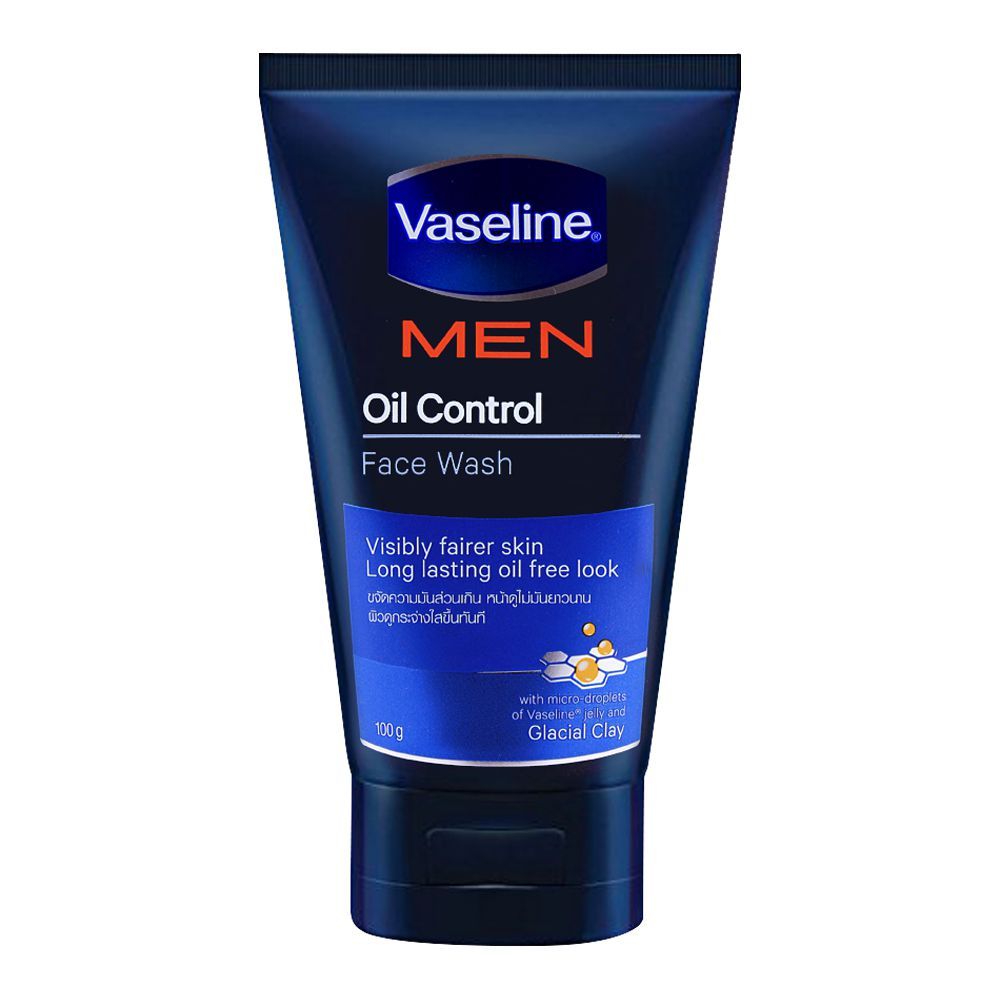 Vaseline Men Oil Control Face Wash 100gm - Front View