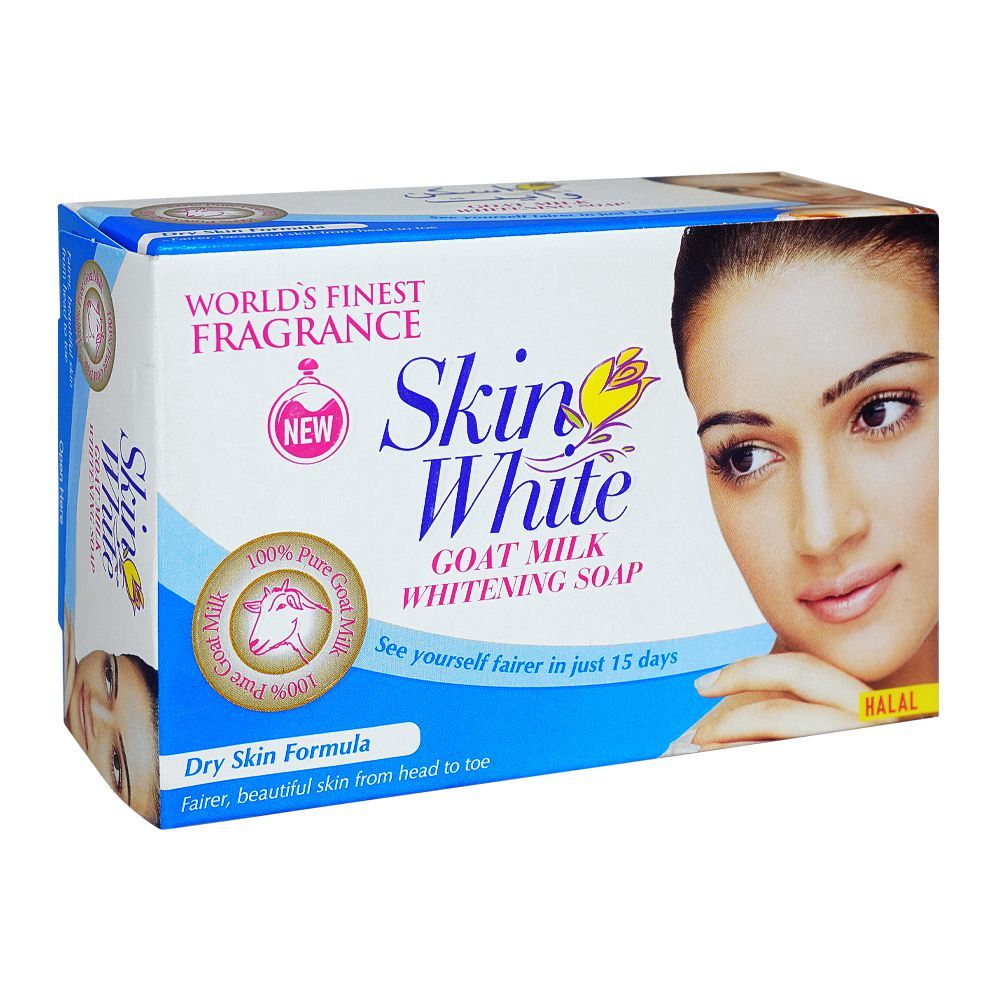 Skin White Dry Skin Formula Soap, Blue, 110g - Front View