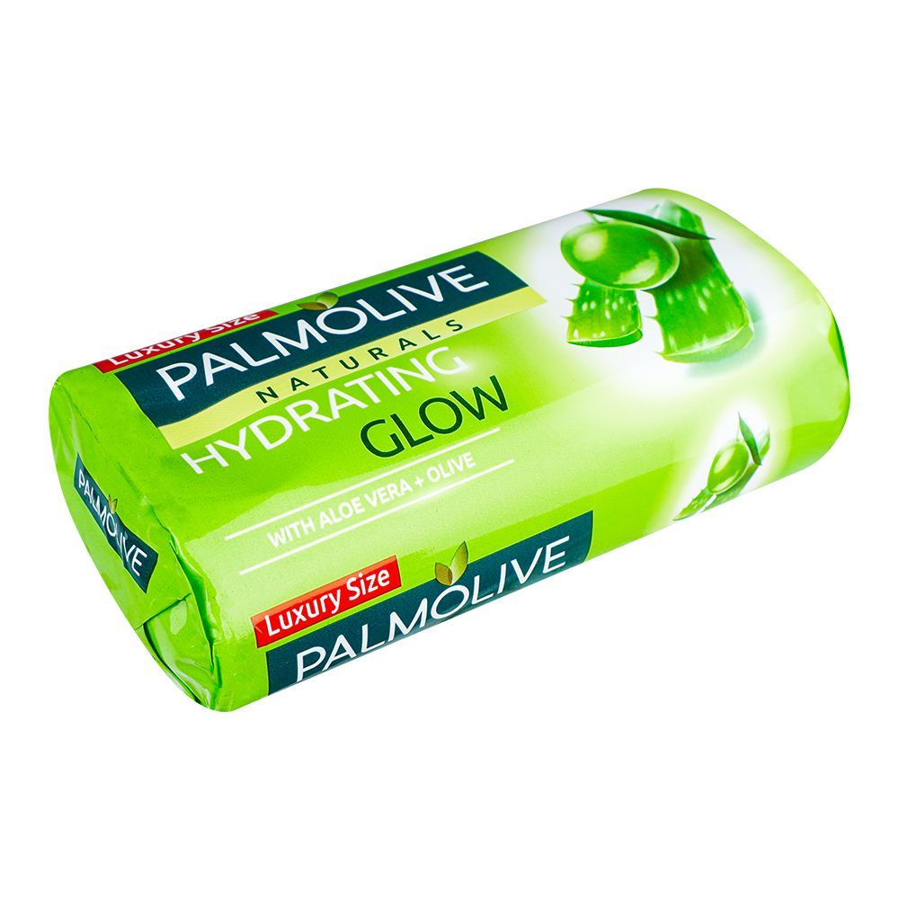 Palmolive Naturals Hydrating Glow Soap With Aloe Vera & Olive, Luxury Size, 165g - Front View