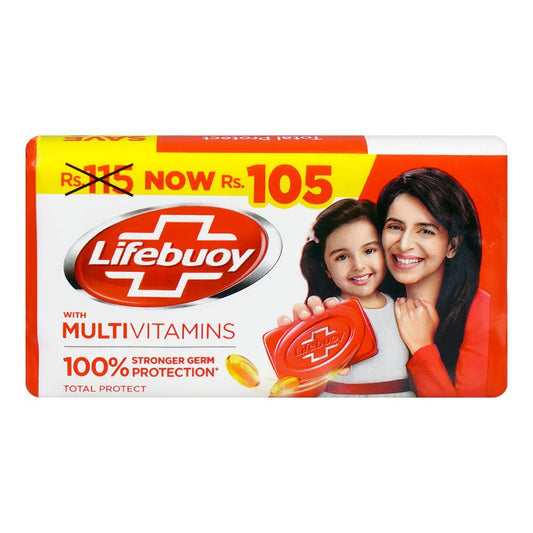 Lifebuoy Total Protect Red Soap, 128g - Front View