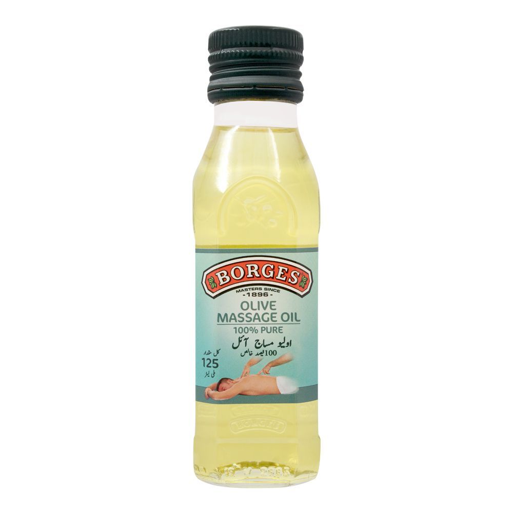 Borges Olive Massage Oil, 125ml -  Front View
