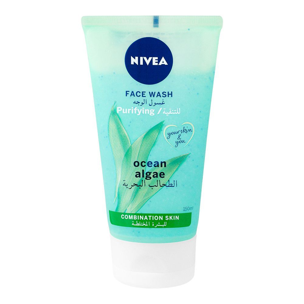 Nivea Purifying Face Wash, Ocean Algae, Combination Skin, 150ml - Front View