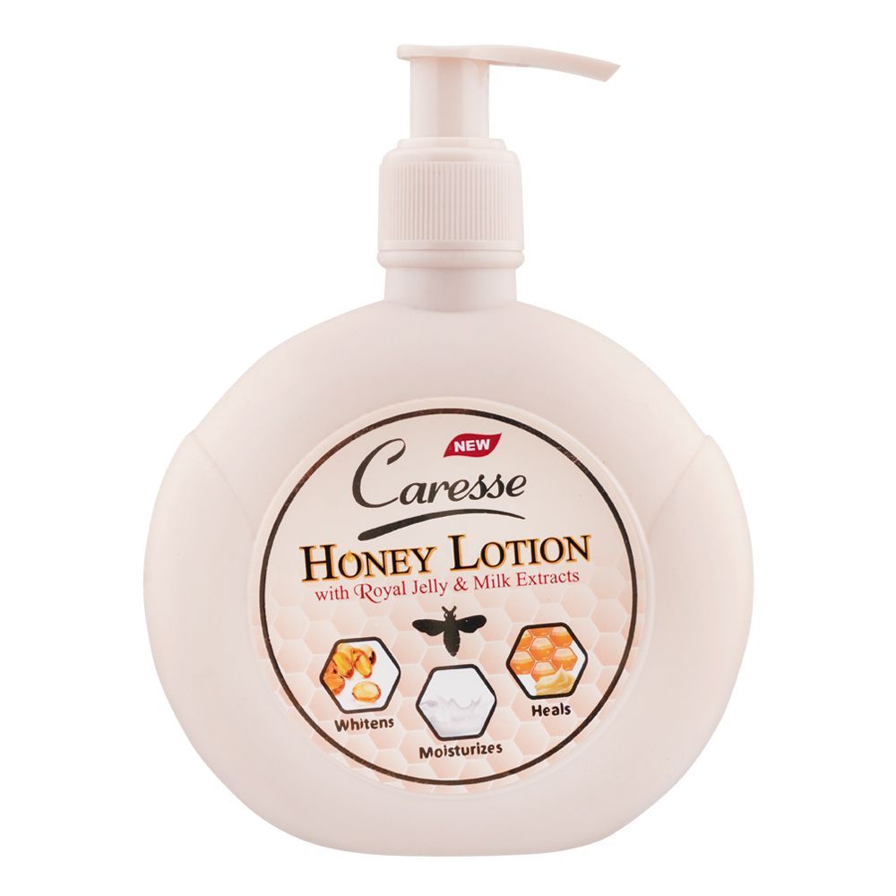 Caresse Royal Jelly & Milk Extract Honey Lotion, 320ml -  Front View