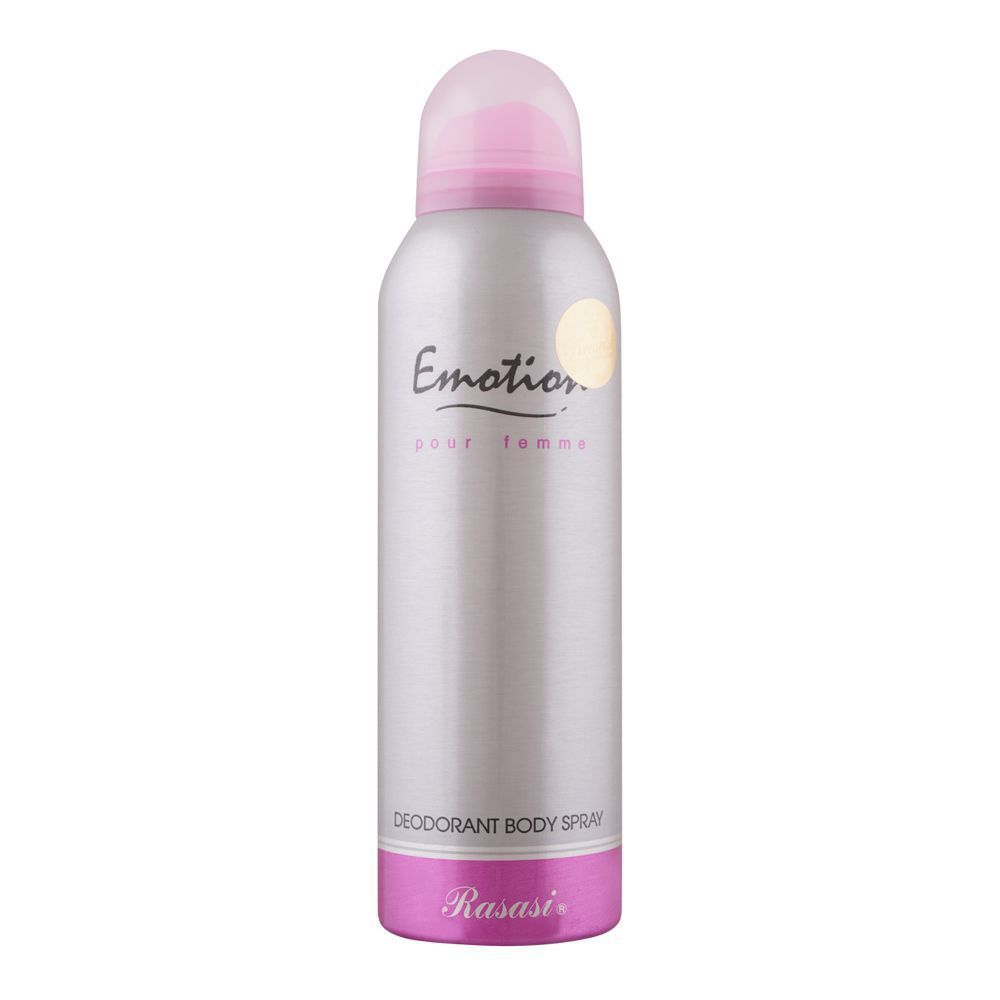 Rasasi Emotion Deodorant Spray, For Women, 200ml - Front View