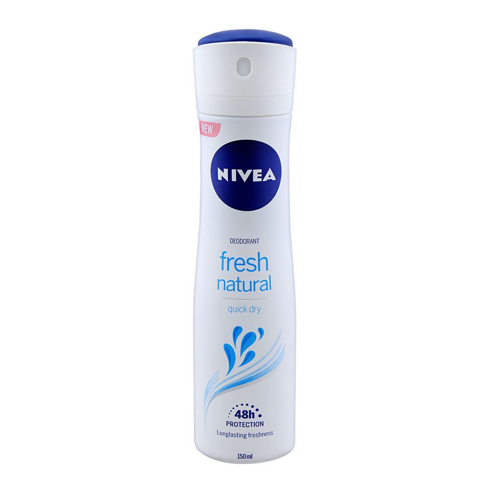 Nivea 48H Fresh Natural Quick Dry Deodorant Spray 150ml - Front View