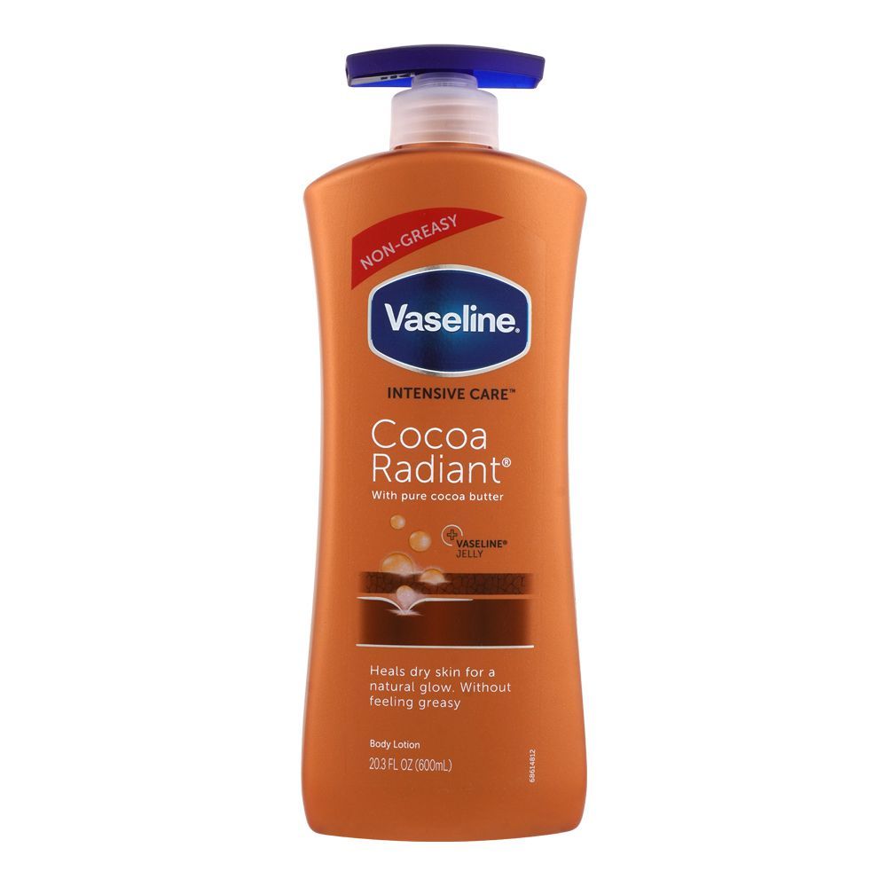 Vaseline Intensive Care Cocoa Radiant Body Lotion, Pump, 600ml -  Front View