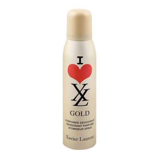 Xavier Laurent Gold I Love Women Deodorant Body Spray, 150ml - Front View