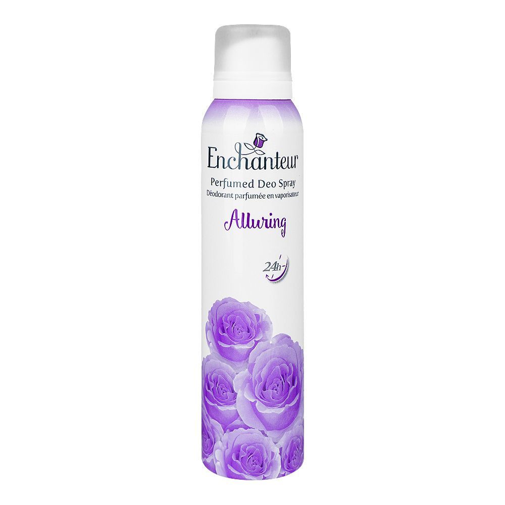 Enchanteur Alluring Perfumed Deodorant Spray, Anti-Perspirant, 24 Hours Lasting, For Women, 150ml - Front View