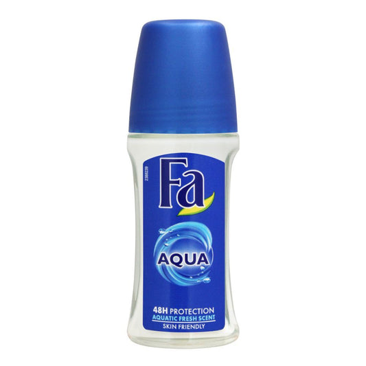 Fa 48H Protection Aqua Aquatic Fresh Scent Roll-On Deodorant, For Women, 50ml - Front View