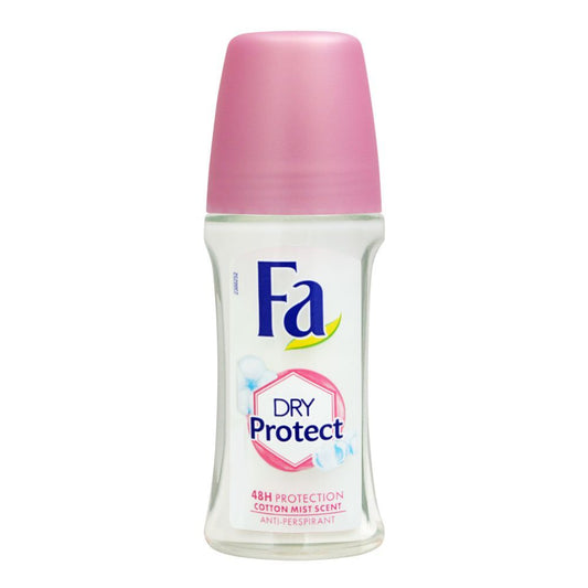 Fa 48H Protection Dry Protect Cotton Mist Scent Roll-On Deodorant, For Women, 50ml - Front View