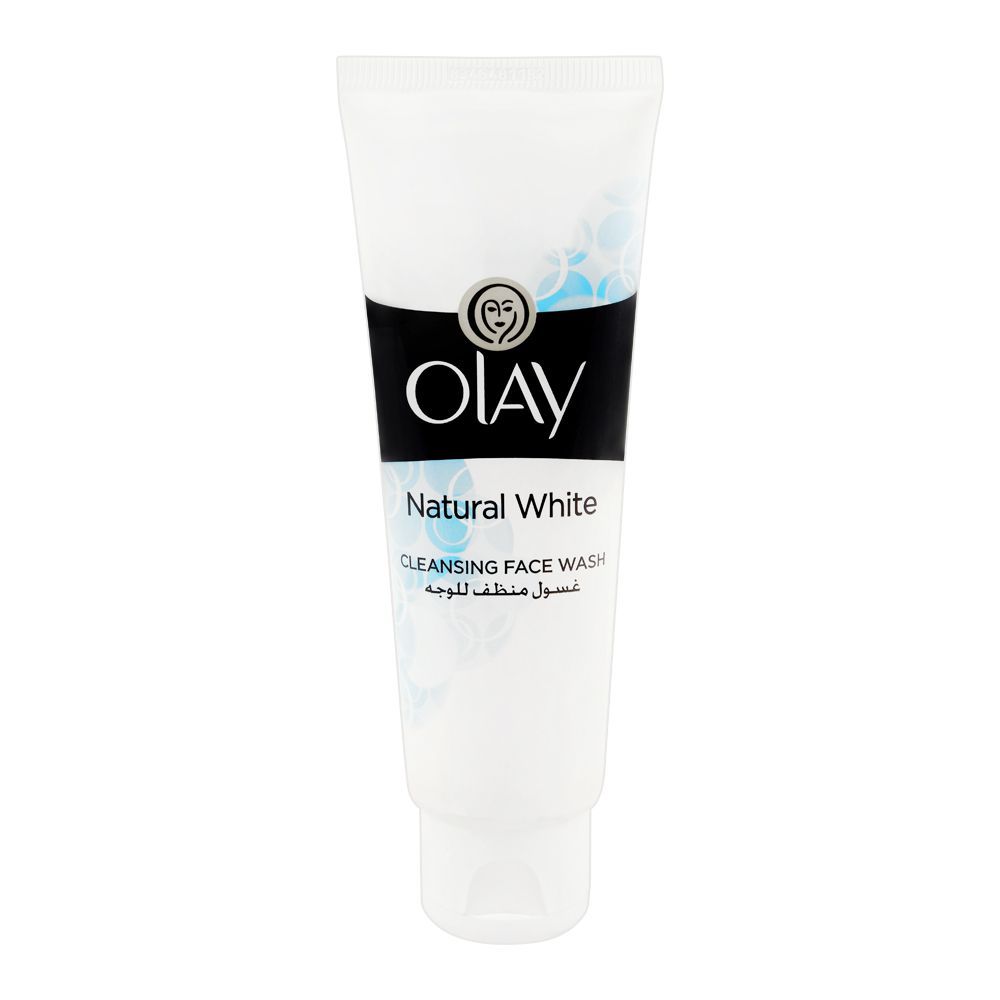 Olay Natural White Cleansing Face Wash, 100g - Front View