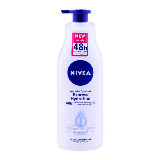 Nivea 48H Express Hydration Body Lotion, Normal To Dry Skin, 400ml -  Front View
