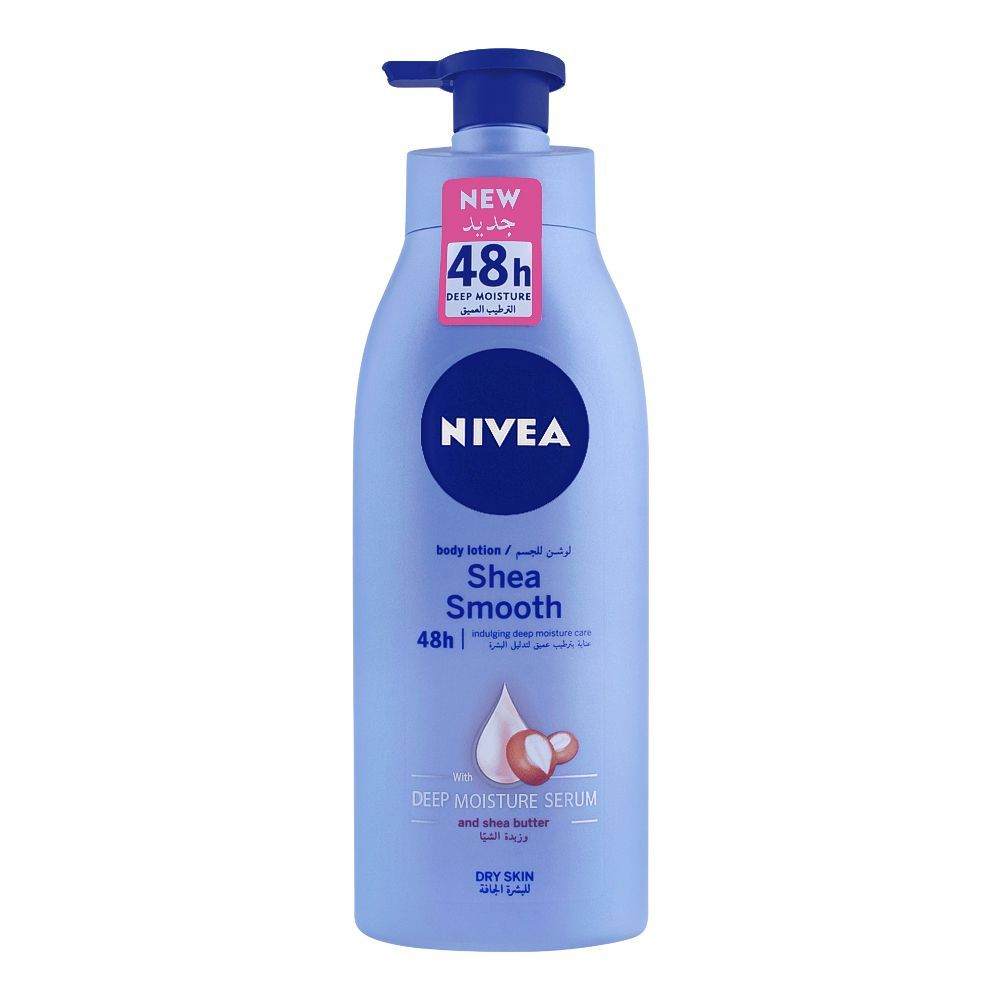 Nivea Shea Smooth Dry Skin Body Lotion, With Deep Moisture Serum, 400ml -  Front View