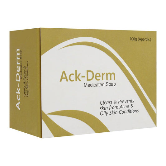 Ack-Derm Medicated Soap, For Acne & Oily Skin Conditions, 100g - Front View