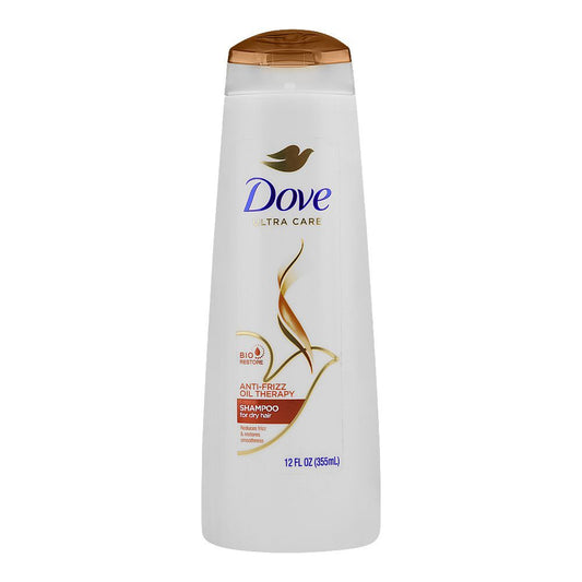 Dove Ultra Care Anti-Frizz Oil Therapy Shampoo, For Frizzy Hair, 355ml - Front View