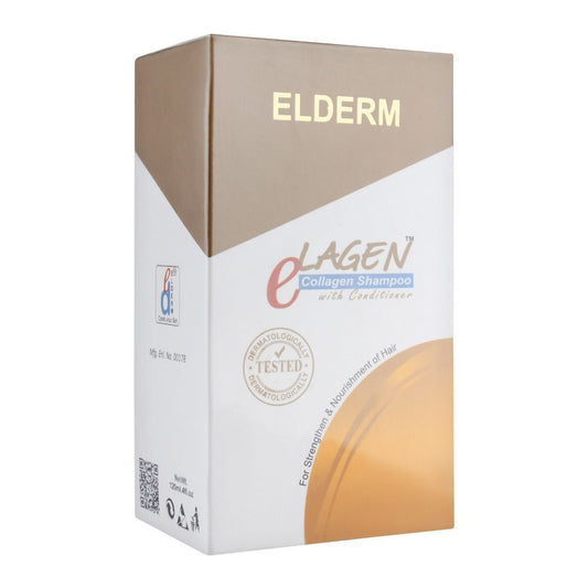 Elderm Elagen Collagen Shampoo With Conditioner, For Strengthens & Nourishment Of Hair, 120ml - Front View
