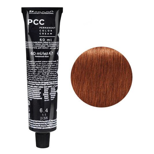 Indola PCC Fashion Permanent Hair Color Cream, 60ml, 6.4 Dark Blonde Copper -  Front View