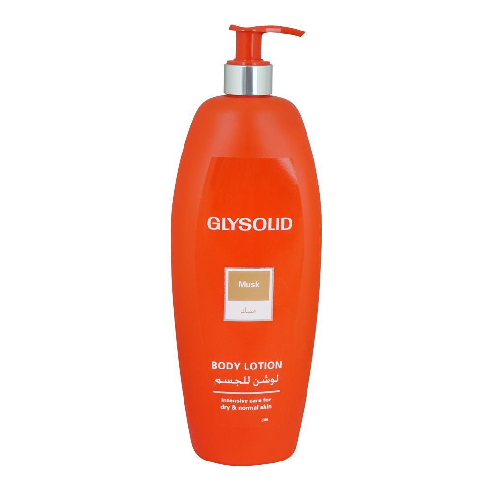 Glysolid Musk Body Lotion, For Dry & Normal Skin, 500ml -  Front View