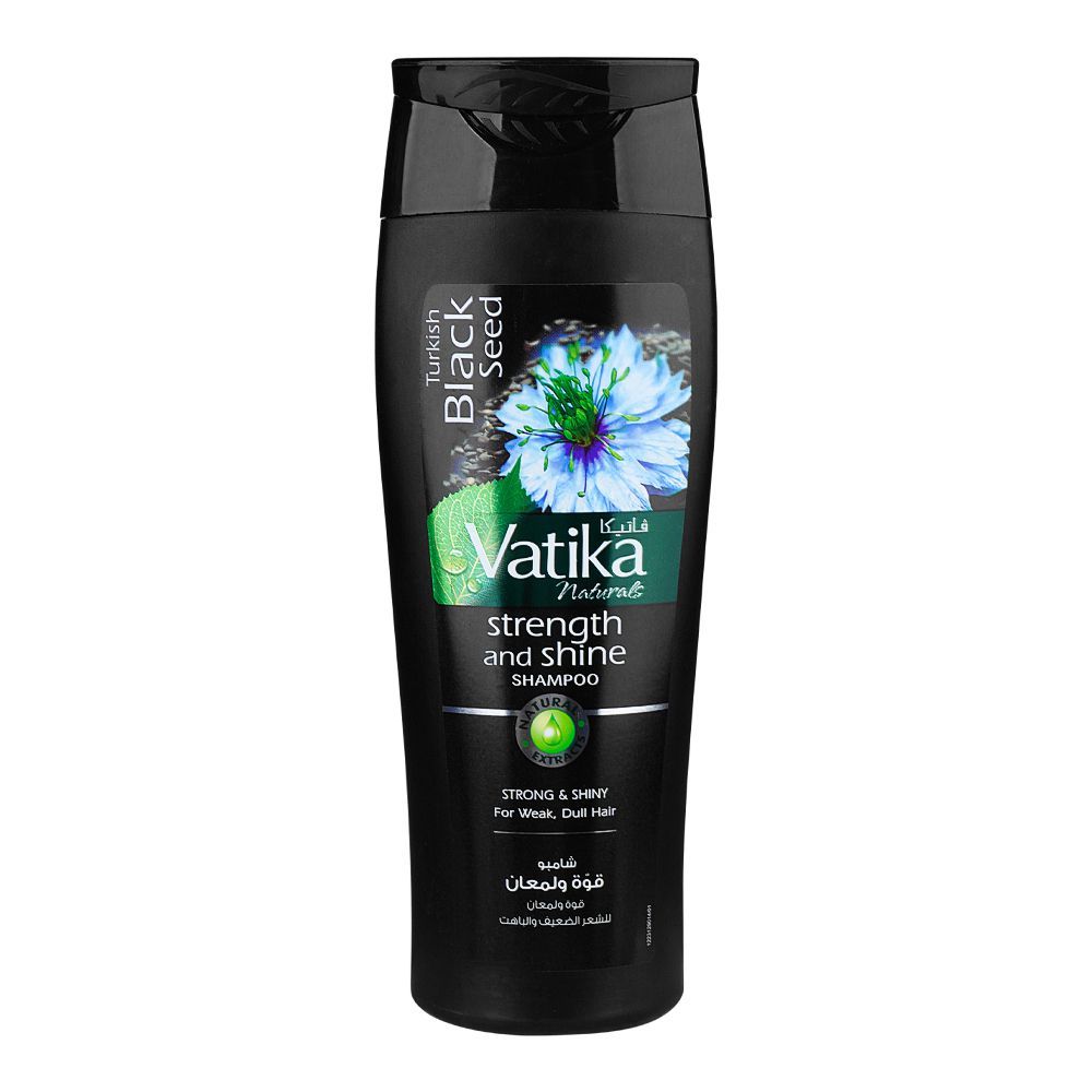 Dabur Vatika Turkish Black Seed Shampoo, For Weak & Dull Hair, 360ml - Front View