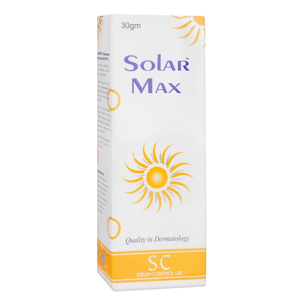 Solar Max Sunscreen Sebum Control Gel, SPF-50, 30g - Front View