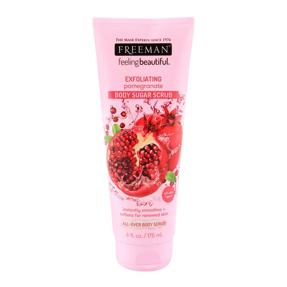 Freeman Exfoliating Pomegranate Sugar Body Scrub 175ml - Front View