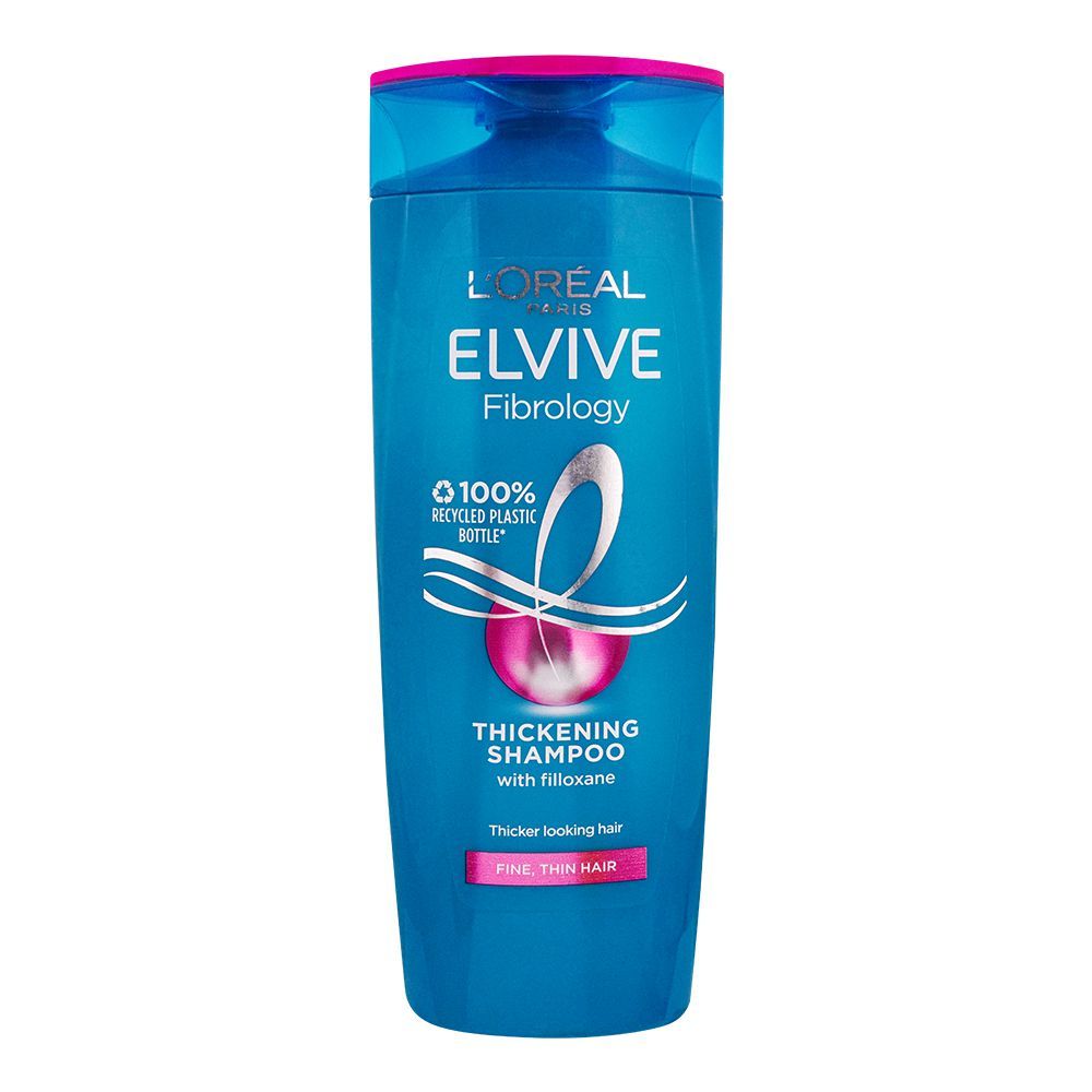 L'Oreal Paris Elvive Fibrology Shampoo, For Fine & Thin Hair, 400ml - Front View