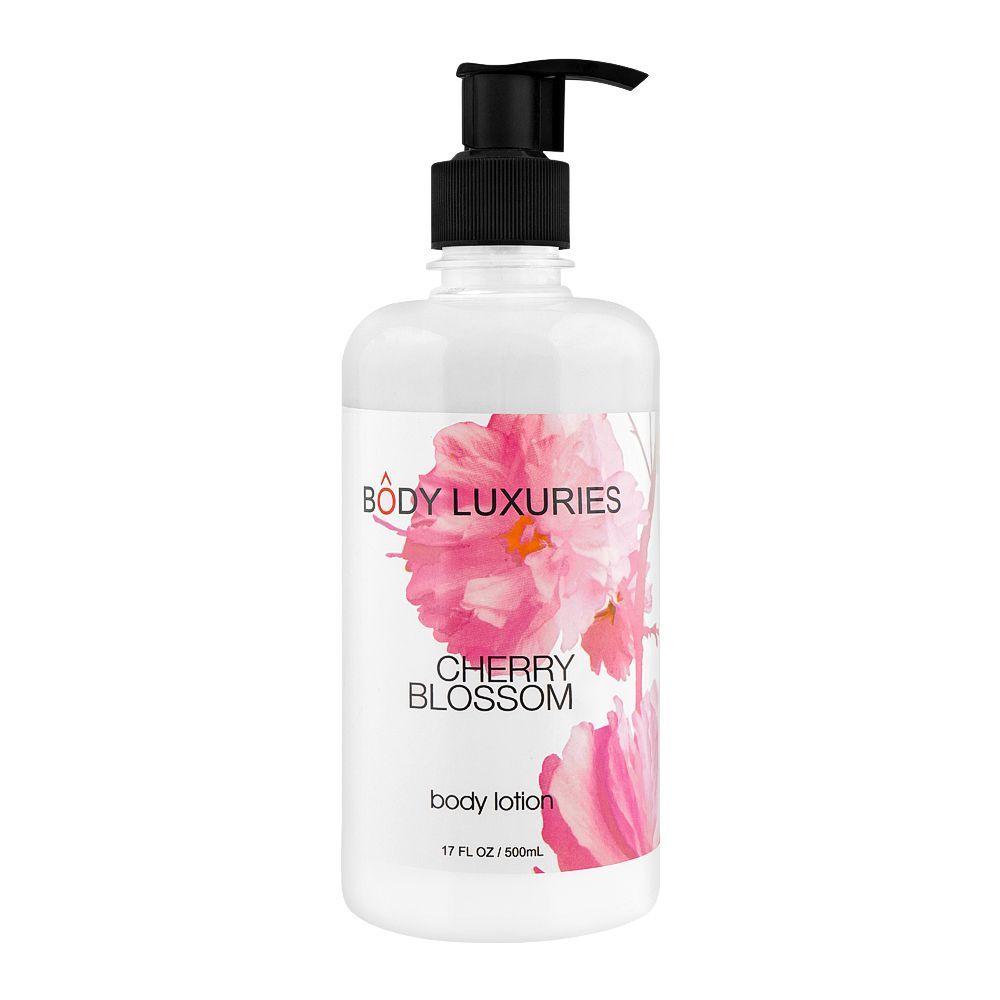 Body Luxuries Cherry Blossom Body Lotion, 500ml -  Front View
