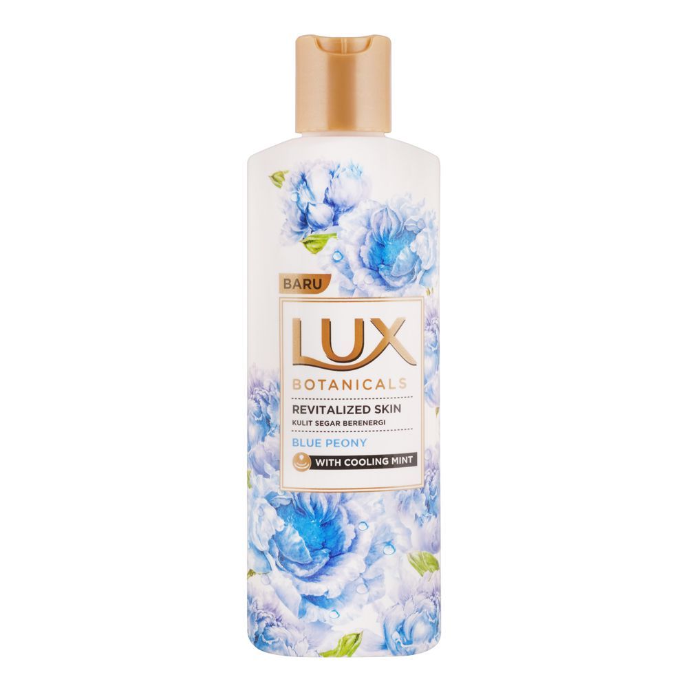 Lux Baru Beauty Oil Botanicals Revitalized Skin Kulit Segar Berenergi, Blue Peony With Cooling Mint, 250ml - Front View