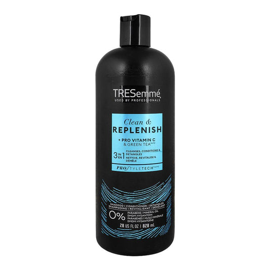 Tresemme Cleanse & Replenish 3in1 Shampoo And Conditioner 828ml - Front View