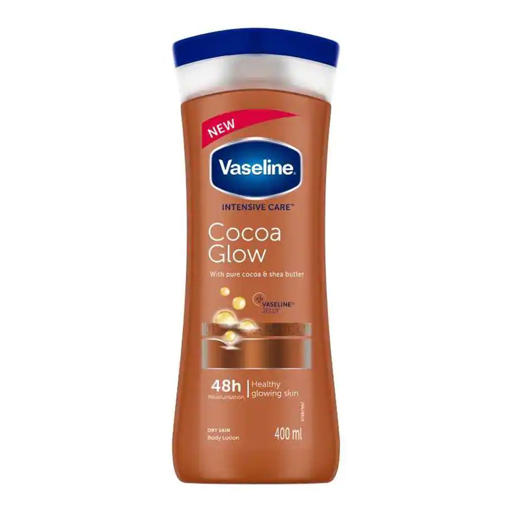 Vaseline Intensive Care Cocoa Glow Pure Cocoa Butter Lotion 400ml (Imported) -  Front View