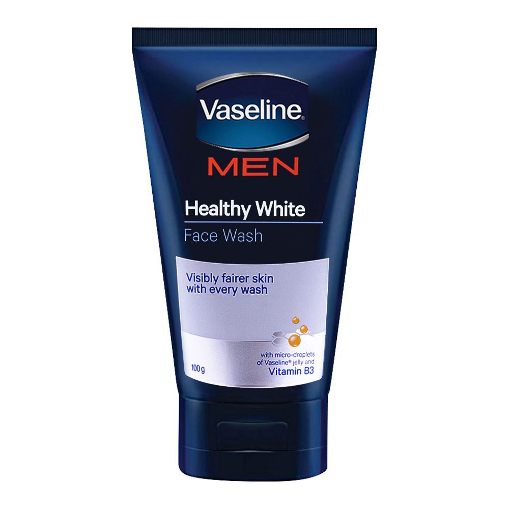 Vaseline Men Healthy White Face Wash 100gm - Front View