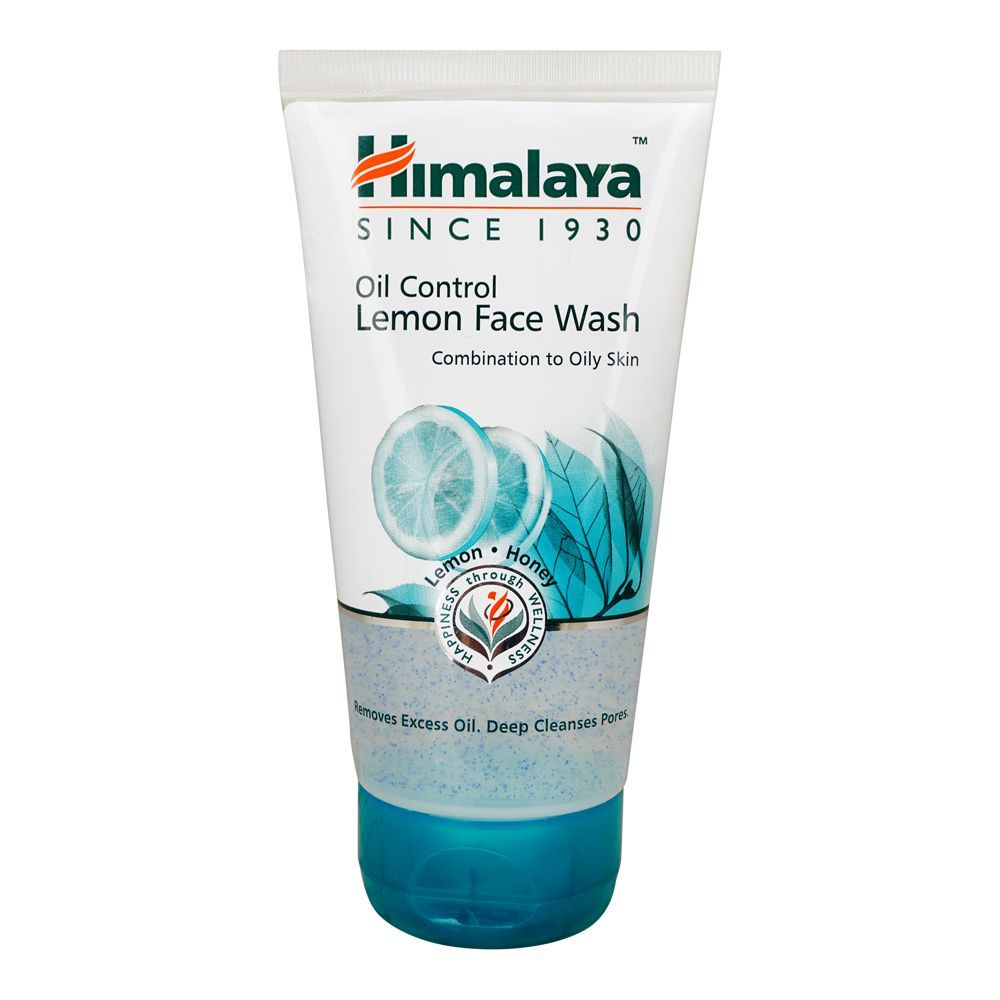Himalaya Oil Control Lemon Face Wash, For Combination To Oily Skin Type, Removes Excess Oil, 150ml - Front View