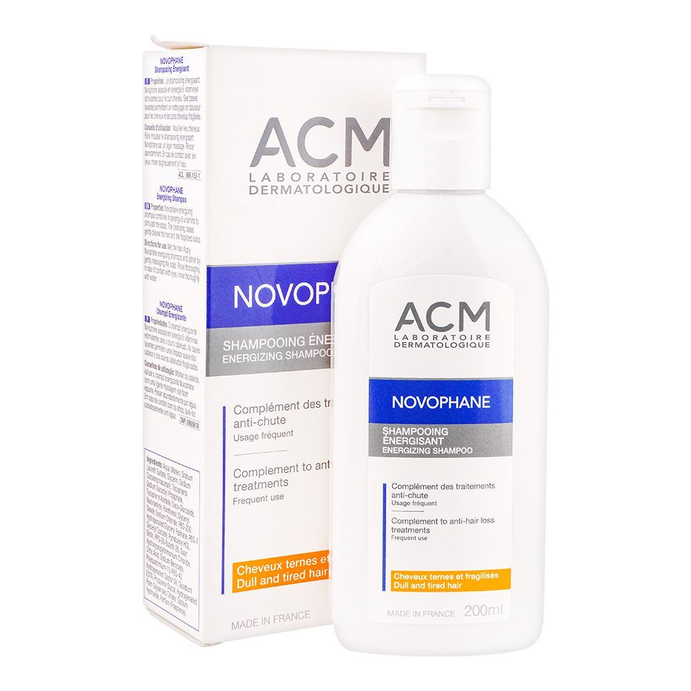 Novophane Energisant Shampoo, For Dull & Tired Hair, 200ml - Front View