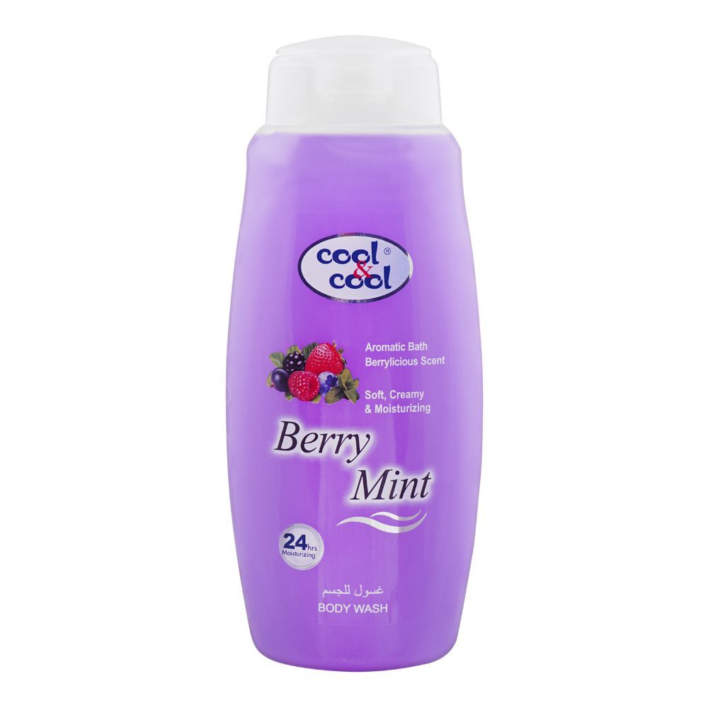 Cool & Cool Berry Mint Soft, Creamy & Moisturizing Body Wash, 500ml - Front View