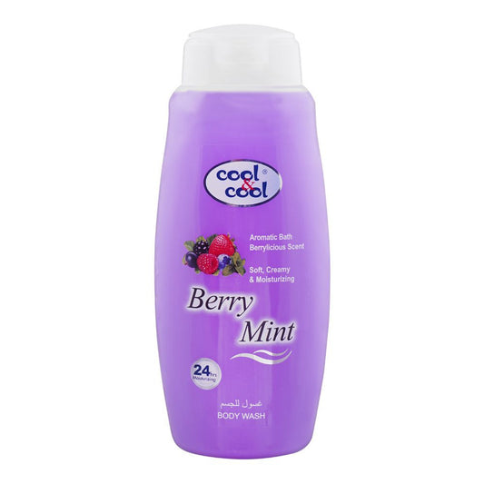 Cool & Cool Berry Mint Soft, Creamy & Moisturizing Body Wash, 500ml - Front View