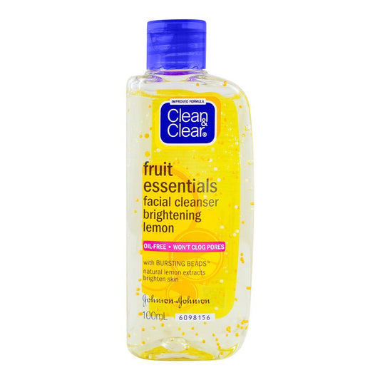 Clean & Clear Fruit Essentials Lemon Facial Wash, 100ml - Front View