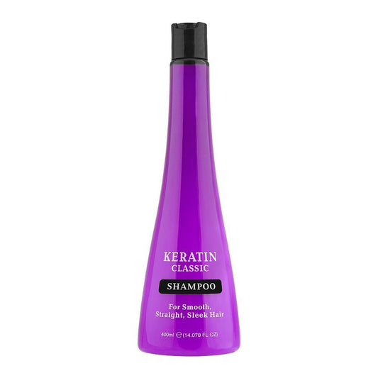 Keratin Classic Shampoo, For Smooth, Straight, Sleek Hair, 400ml - Front View