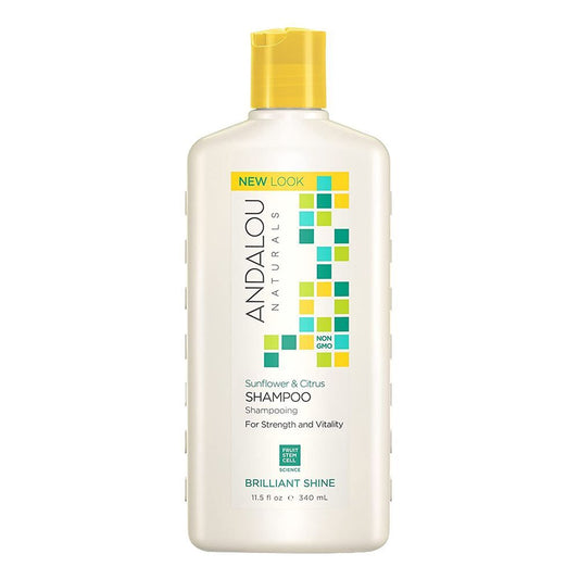 Andalou Sunflower & Citrus Brilliant Shine Shampoo, 340ml - Front View