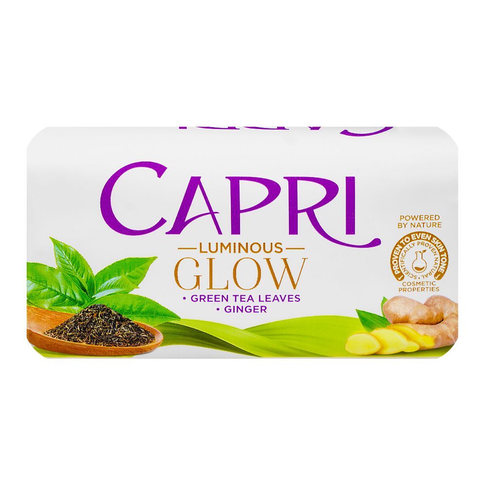 Capri Glow Green Tea Leaves Green Soap, 120g - Front View