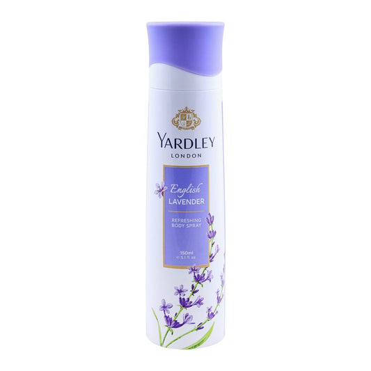 Yardley English Lavender Deodorant Body Spray, For Women, 150ml - Front View