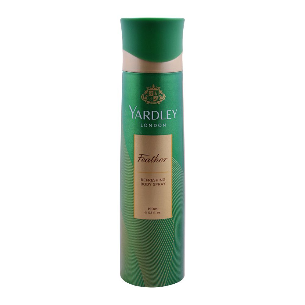 Yardley Feather Deodorant Body Spray, For Women, 150ml - Front View