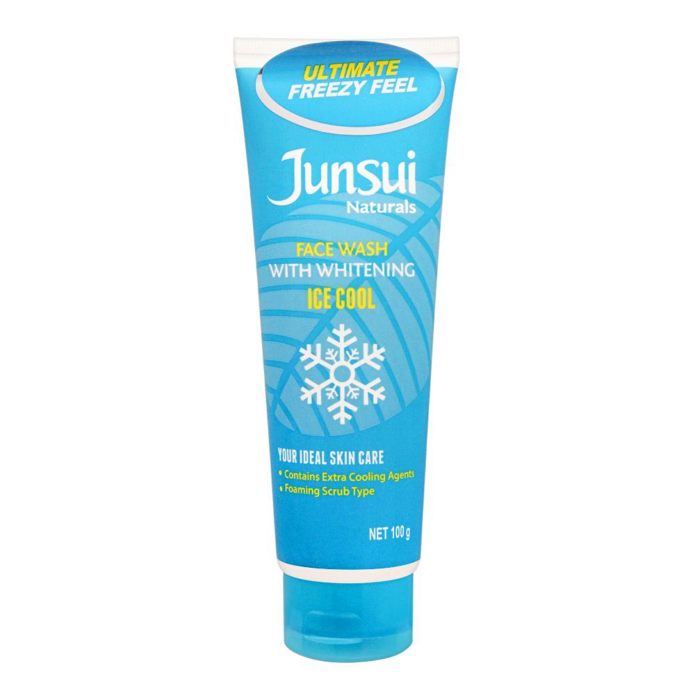 Junsui Ice Cool Face Wash With Whitening, 100g - Front View
