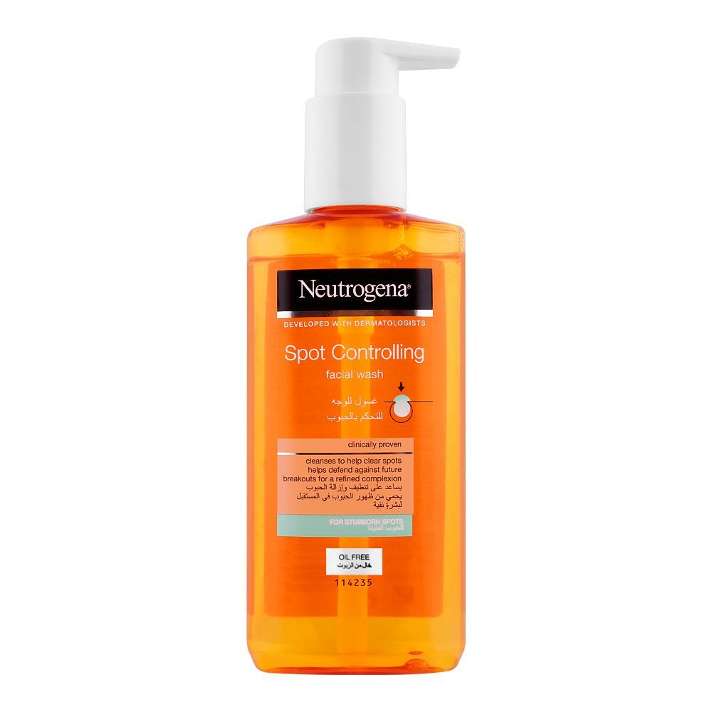 Neutrogena Spot Controlling Facial Wash, Oil Free, 200ml - Front View