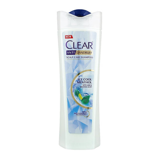 Clear Anti-Dandruff Ice Cool Menthol Shampoo, Thai, 330ml - Front View