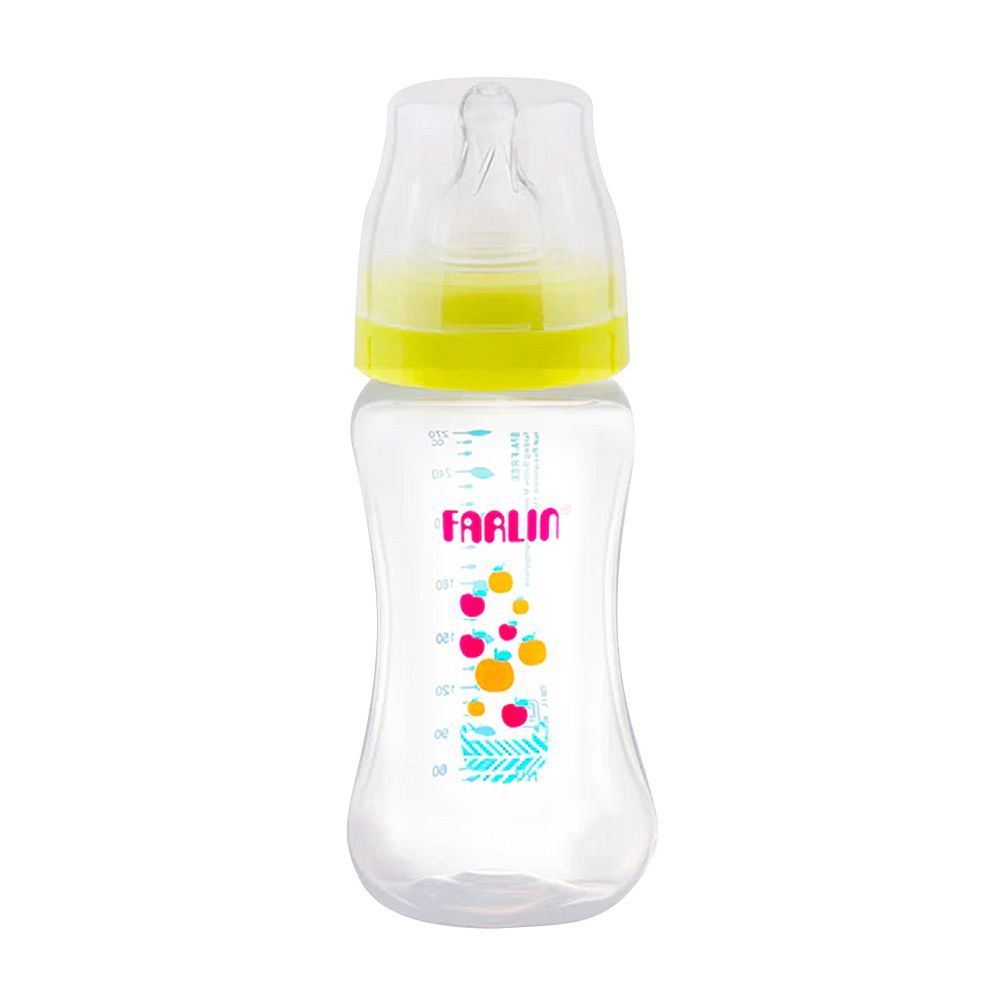 Farlin Mom Fit Anti-Colic PP Wide Neck Feeding Bottle, 3m+, 270ml, AB-42011-B - Front View