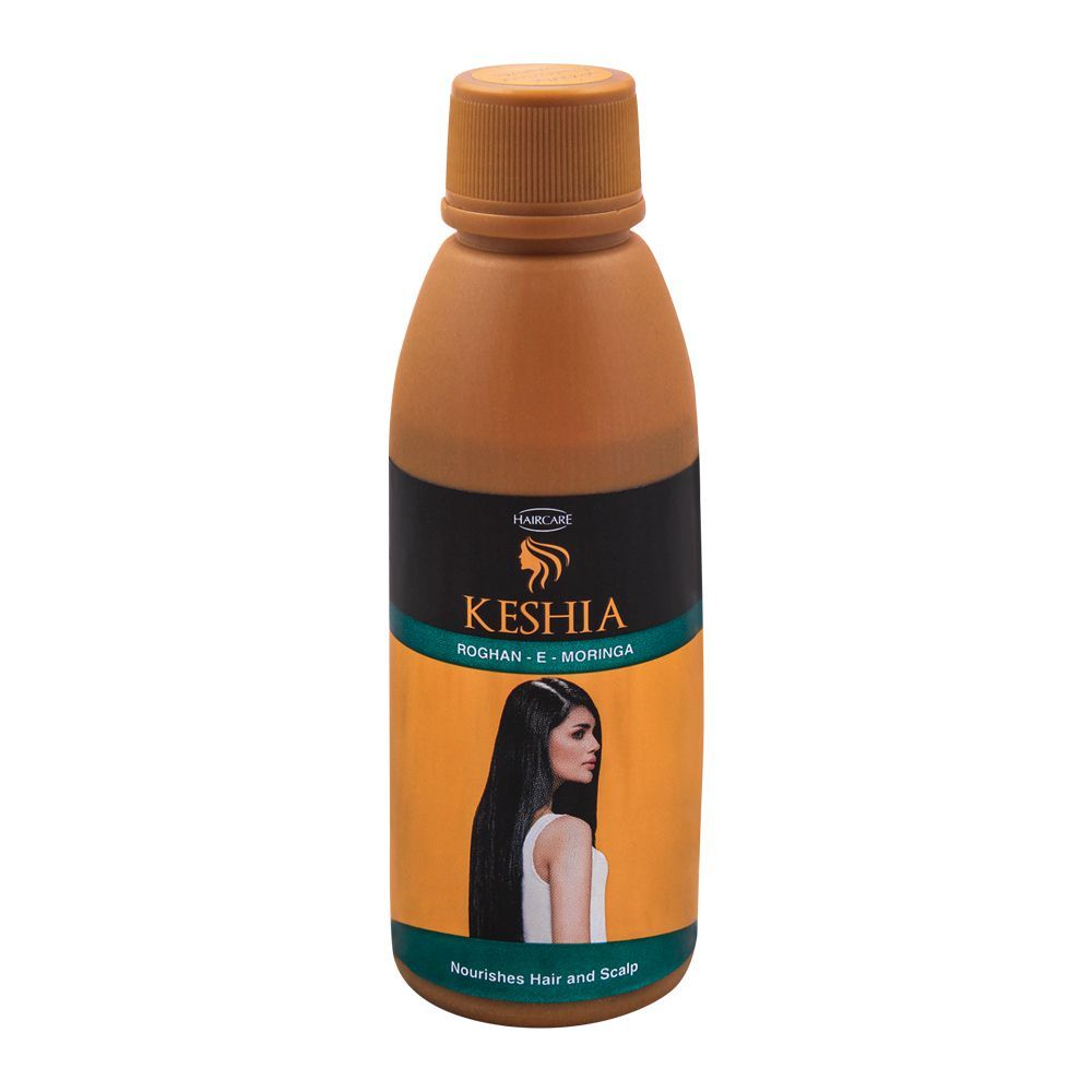 KESHIA Rogan-e-Moringa Hair Oil, 100% Organic, Anti Hair Fall, 120ml - Front View