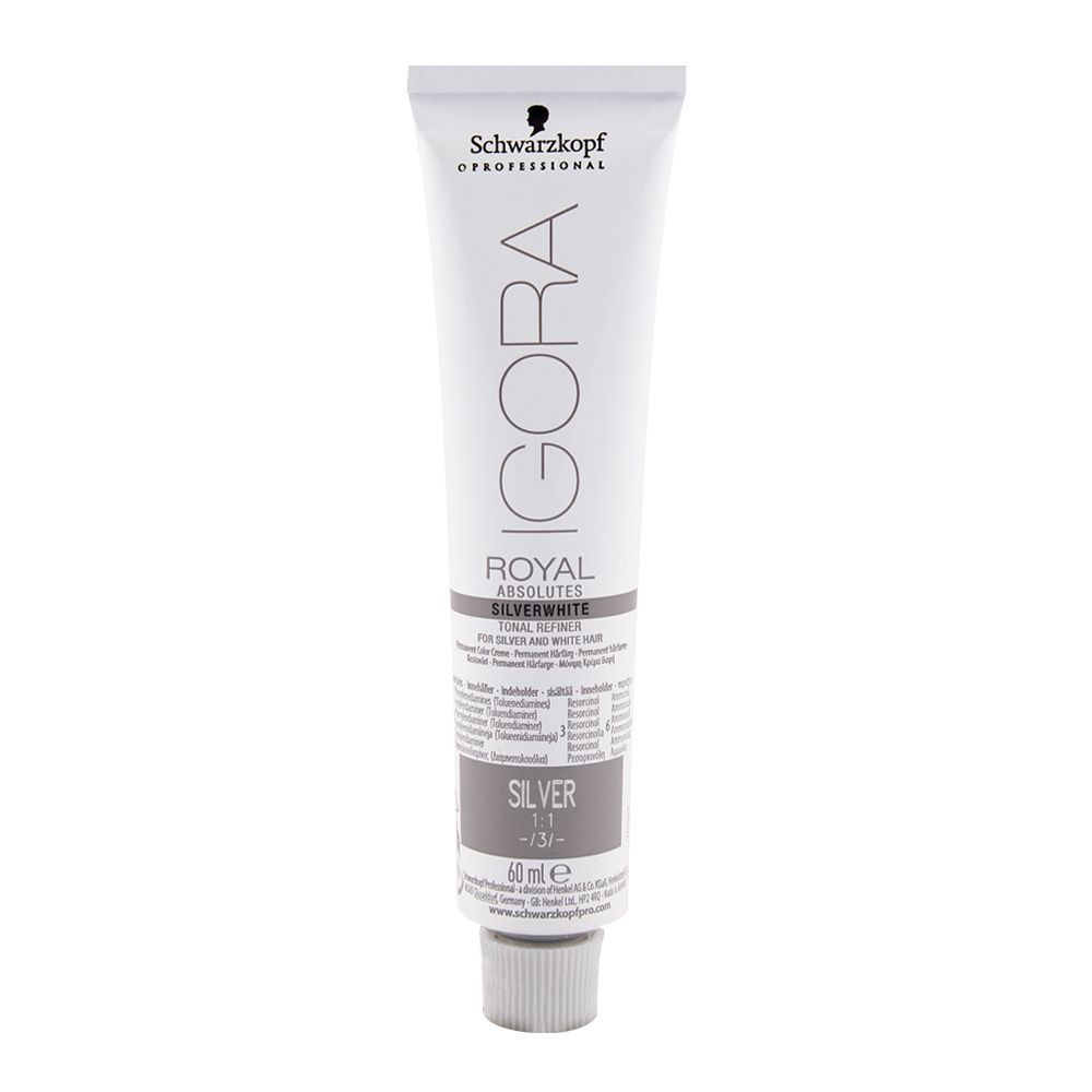 Schwarzkopf Igora Royal Absolutes Silver White Hair Color Silver -  Front View