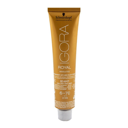 Schwarzkopf Igora Royal Absolutes Hair Color 6-70 Dark Blonde Copper Natural -  Front View